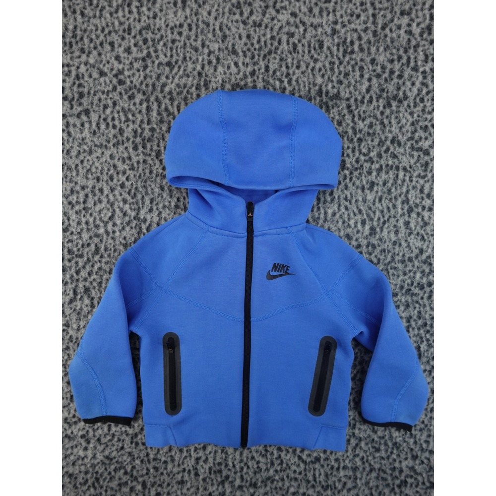 Nike Tech Fleece Full Zip Hoodie‎ Toddler Boys 24M Blue L050-B68 124 Windrunner
